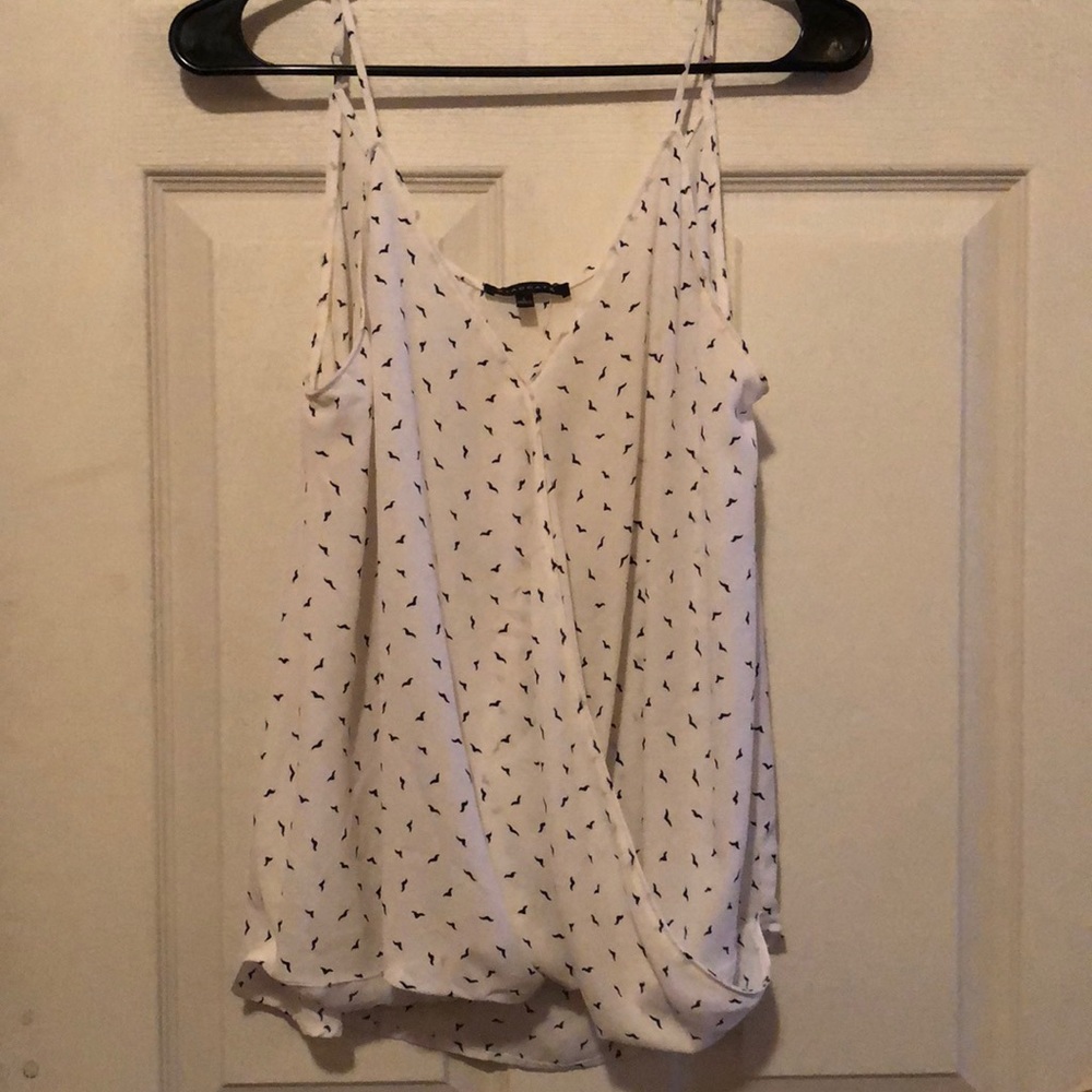 Cute white patterned suit tank top!